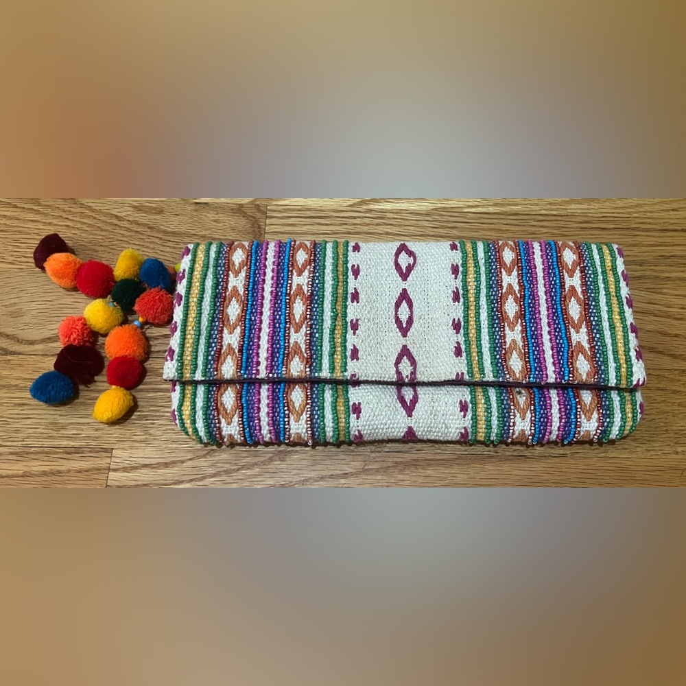 Roberta Roller Rabbit Multicolor Striped Clutch